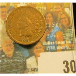 1874 Indian Head Cent, Fine.