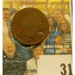 1870 Indian Head Cent, About Good.