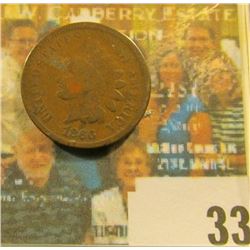 1866 Indian Head Cent, Good.