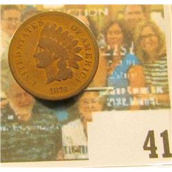 1873 Indian Head Cent, Good.