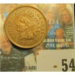 1903 Indian Head Cent, Brown AU.