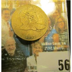 1857 U.S. Flying Eagle Cent, AG.