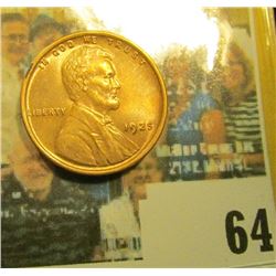 1925 P Lincoln Cent, Red Uncirculated.
