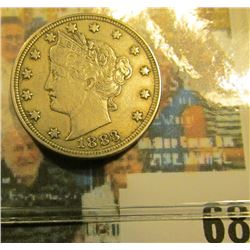 1883 No Cents Liberty Nickel, EF.