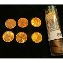 Roll of Mixed date BU Lincoln Cents. Includes 1944, 45, 46, 48, 50, 51D, 52D, 53D, 54S, & 55S.