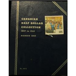 Blue Whitman folder for Canada Half Dollars & 1957 Canada Silver Half Dollar, BU.