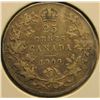 Image 1 : 1909 Canada Silver Quarter, Fine.