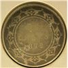 Image 1 : 1872 H Newfoundl& Canada Silver Half Dollar, VG/AG.
