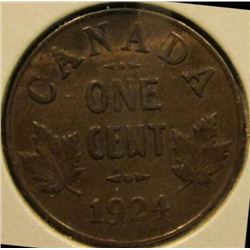 1924 Canada Cent, VF.