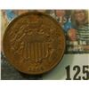 Image 1 : 1864 U.S. Two Cent Piece, Large Motto variety. VF.