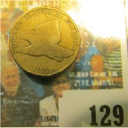 1858 Large Letters variety U.S. Flying Eagle Cent, Good.