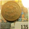 Image 2 : 1851 U.S. Braided Hair Large Cent, VG.