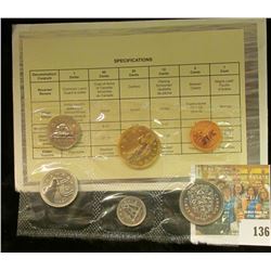 1996 Royal Canadian Mint Set, Six-piece. Original as issued.