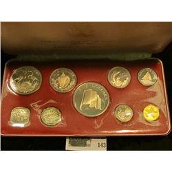 1974 "Commonwealth of the Bahamas" Proof Set, nine-pieces. In original box of issue.