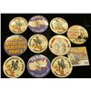 Image 2 : (7) Attractive near mint condition Cigar Box labels & (10) Old Pin-backs including Iowa Hawkeyes.