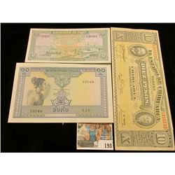 Series January 1915 "El Estado De Chihuahua" Ten Peso from Mexico, Choice AU; One Riel "Banque Natio