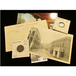 1891 One Ore, Y8, EF Denmark; 1915 Two Ore Denmark, Y29, VF; & (3) Different Banking related Post ca