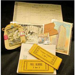 Large group of Memorabilia dating back to 1871 & including  a Muscatine, Iowa Tax Receipt; a couple 