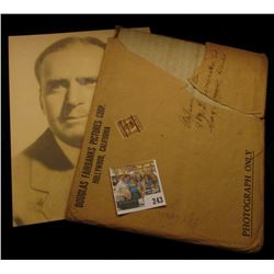 Douglas Fairbanks Pictures Corp. Hoolywood, California stamped & padded envelope with an autographed
