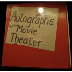 Three-ringed notebook containing 16 B & W Movie Star & Celebrity Photos, most of which have been aut