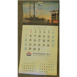 Huge 1962 St& ard Oil Company original Calendar. Excellent condition.