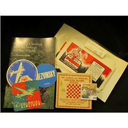  Colonial Airlines  coaster;  Mezvinsky  Sticker;  Route of the Stratoliners TWA The Transcontinetal