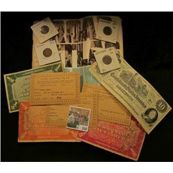 1867, 1872, 1875, & 1899 Denmark One Skilling Coins, all Fine to EF; 1967  R& McNally  Road Atlas (u