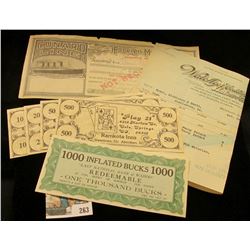 1921 Invoice "Waterloo & Cedar Falls Union Mill Co."; 1920 "Cunard Line Receipt for Foreign Money Or