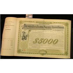 "The Chicago, Rock Isl& , & Pacific Railway Company" Thirty Year $5000 Debenture Bond, vignette of w