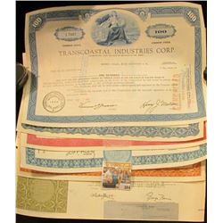 300 Shares "Faberge, Incorporated" Stock Certificate; 200 Shares "Ferro Dynamics Corporation" Stock 