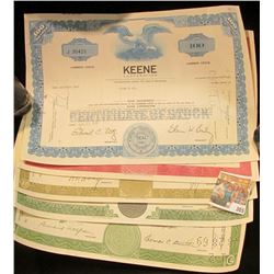 (5) Different Stock Certificates: "The Gr& Junction Company"; "Glen Alden Corporation"; "The Great A