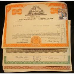 (5) Different Stock Certificates: "Parrot Silver & Copper Company"; "General Foods Corporation"; "Qu
