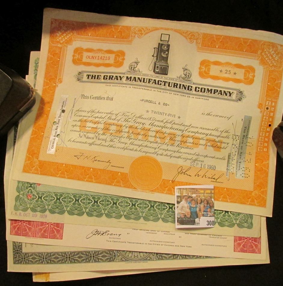 (5) Different Stock Certificates: 