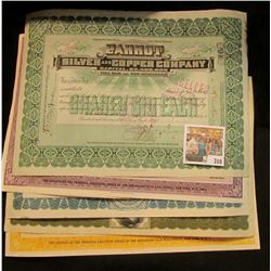 (5) Different Stock Certificates: "Anglo American Corporation of South Afirca, Limited"; "Internatio