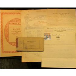 1910 Invoice "Charles Hewitt & Sons Company Wholesale Grocers Des Moines, Ia."; 1890 Delinquet Tax N