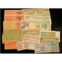 (29) Old Foreign Banknotes. Several appear to have been brought back from World War II.