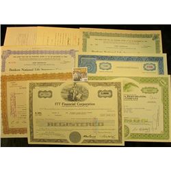 Selection of memorabilia including Stock Certificates from "Bankers National Life Insurance Company"