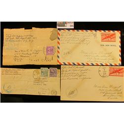 (4) Envelopes WWII Censored Mail.