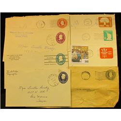 (8) Different Embosed Used Envelopes.