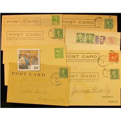 (8) Old Post Cards With Stamps.