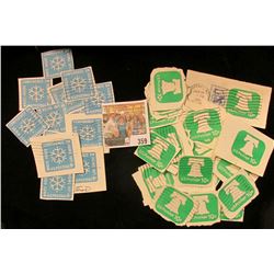 (45) 10c Liberty Bell Used, Cat. No. U567 & (13) 8c Snowflakes Used, Cat No. U564.
