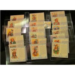 Complete Set of No. 1-40 "American Indian Chiefs" Red Man Chewing Tobacco Cards. "The colorful & int
