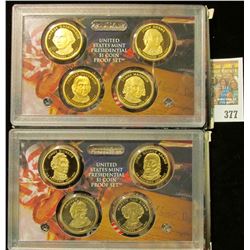 2007 S & 2008 S U.S. Four-piece Presidential Dollar Proof Sets in original cases as issued. This pai