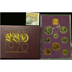 1970 Proof Coinage of "Great Britain & Northern Irel& " in original box of issue. (7 piece plus the 