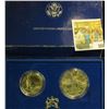 Image 1 : 1986 S Statue of Liberty Two-Coin Commemorative Set, Half-dollar & Dollar, Gem BU. In original box o