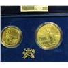 Image 2 : 1986 S Statue of Liberty Two-Coin Commemorative Set, Half-dollar & Dollar, Gem BU. In original box o