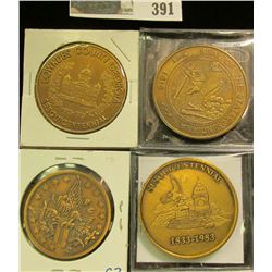 Town of Amherst New York150 Years of Progress 1818 Sesquicentennial 1968, Brass Medal; 1833-1983 Dub