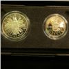 Image 2 : 1989 S Bicentennial of Congress Two-Coin Proof Set in original case of issue. Contains the Silver Do