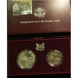 1902 Olympics Two-Coin Gem BU Set in original case of issue. Contains the Silver Dollar & Half-Dolla