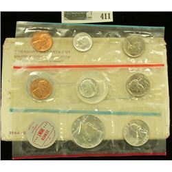1964 P & D U.S. Mint Set, Original as issued in envelope and cellophane.